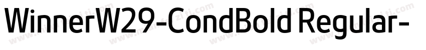 WinnerW29-CondBold Regular字体转换
